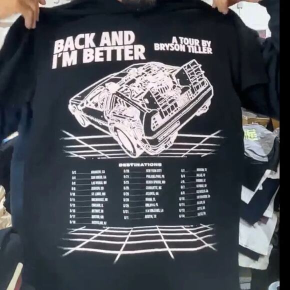 Bryson Tiller Trapsoul BACK AND I'M BETTER TOUR TEE Size M Sold Out Online - Picture 5 of 7